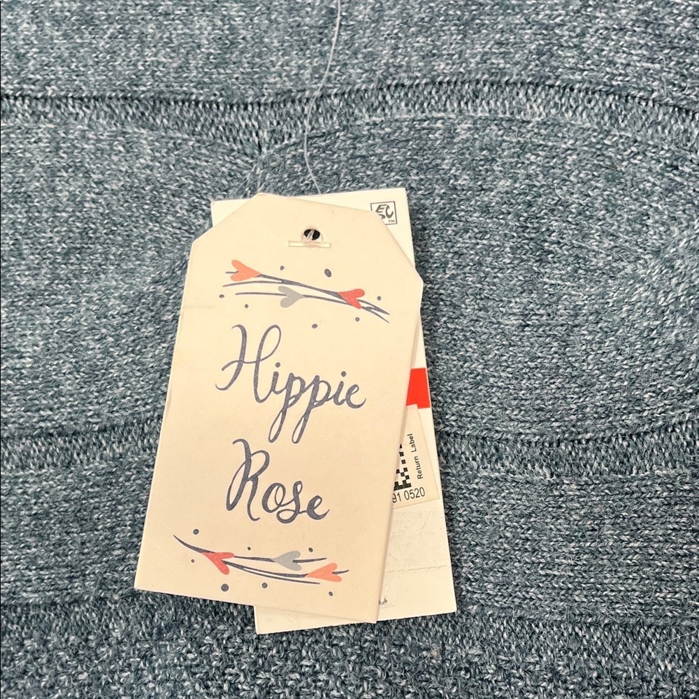 Hippie Rose Teal Crew Neck Sweater - Picture 4 of 8